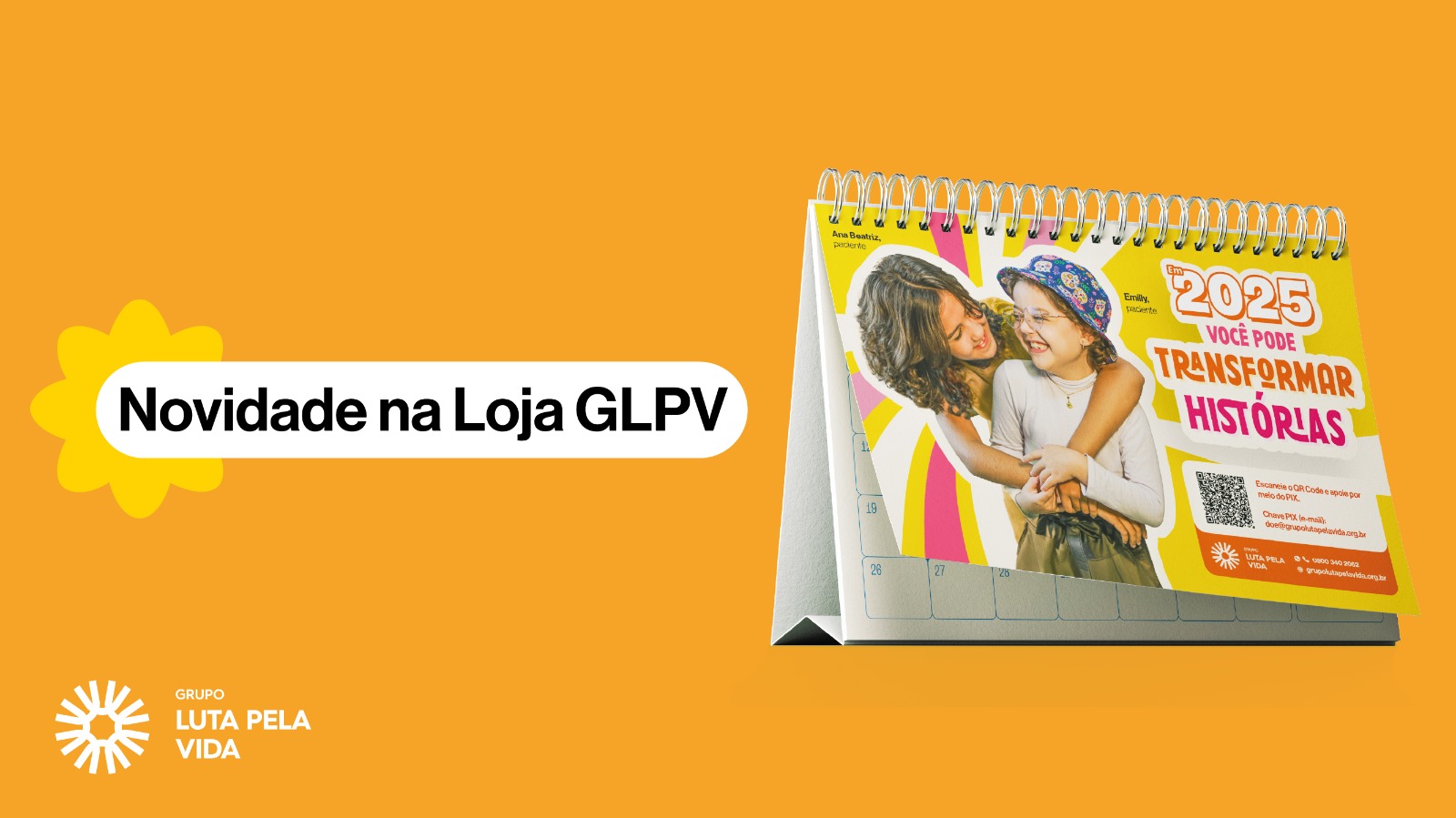 O Calendário 2025 do GLPV já está disponível! Grupo Luta Pela Vida