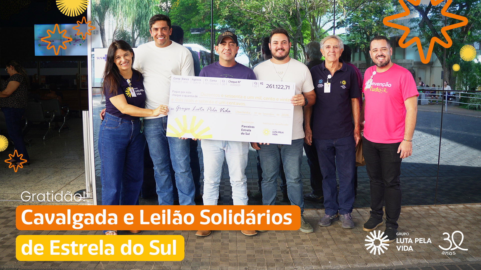 Grupo Luta Pela Vida recebe mais de R$250 mil de eventos solidários realizados em Estela do Sul.