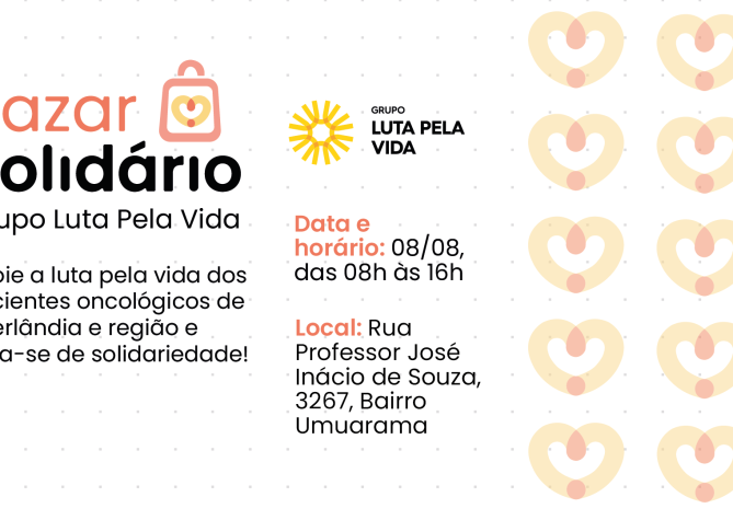 Bazar do GLPV acontece dia 08/08/23.