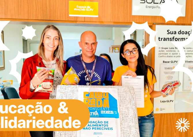 Representantes da FATRA entregaram os alimentos no Balcão de Doações