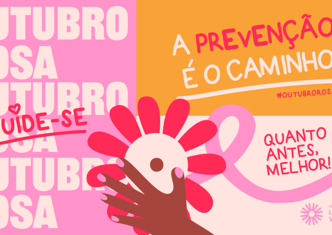 Campanha Outubro Rosa reforça a prevenção e importância do diagnóstico precoce do câncer de mama.