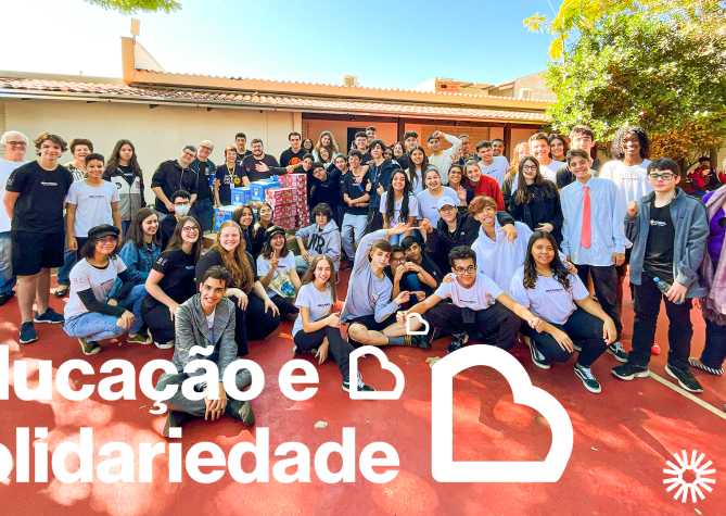 Colégio Nacional de Uberlândia faz a doação de alimentos em prol dos pacientes com câncer assistidos pelo GLPV.
