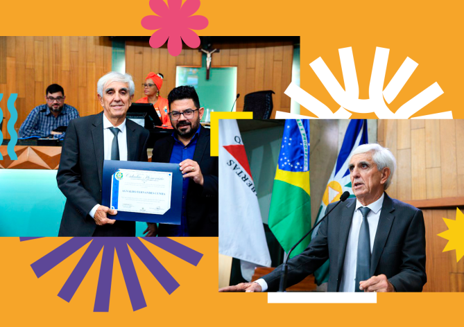 O vereador Dr. Igino promoveu uma homenagem a personalidades de Uberlândia, incluindo o presidente do GLPV, Agnaldo Fernandes Cunha.