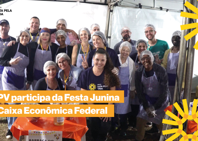 Colaboradores e voluntários do GLPV organizaram barraquinhas de comidas típicas.
