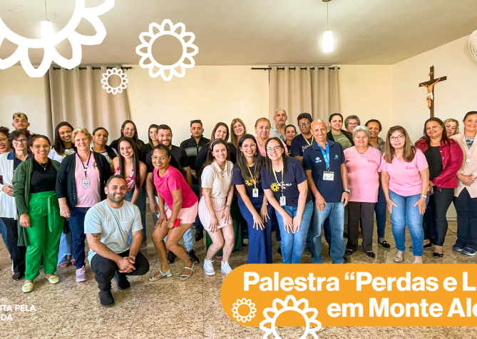 Voluntários das cidades vizinhas participaram de palestra sobre luto.