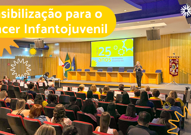 Diretoria do GLPV esteve presente no evento ao lado das médicas oncopediatras.